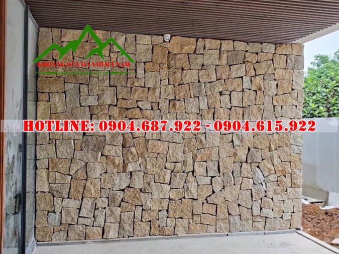 đá rối vàng bình định ốp tường