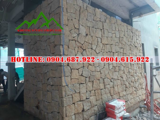 đá rối vàng granite ốp tường đẹp