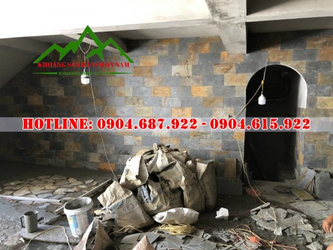 đá slate đa sắc ốp tường