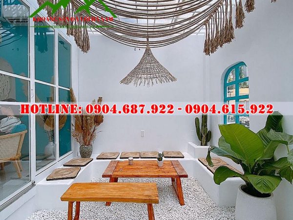 Bán sỏi trắng trang trí quán cafe