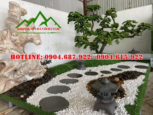 Sỏi trắng trang trí tiểu cảnh đẹp