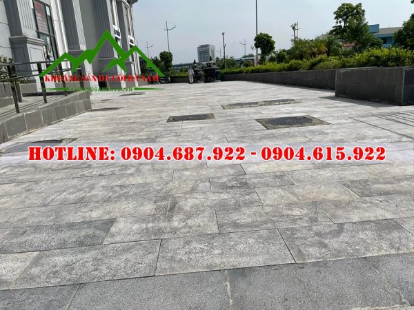 Đá xanh đen băm mặt lát vỉa hè