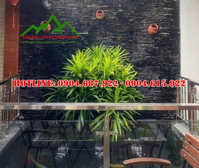 đá suối ốp tranh tường