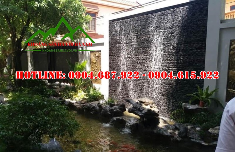 đá ốp tường thác nước
