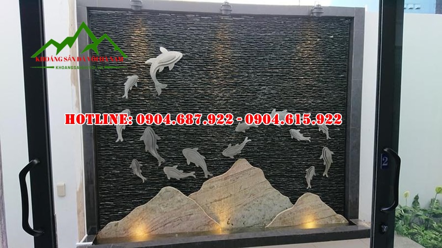 đá suối quy cách ốp tranh tường