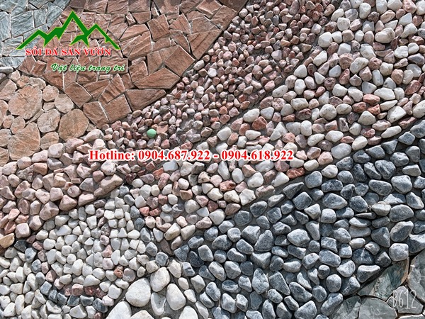 sỏi gắn tranh tường
