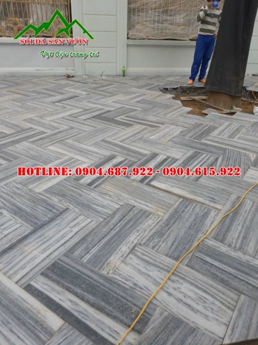đá sọc dưa lát sân
