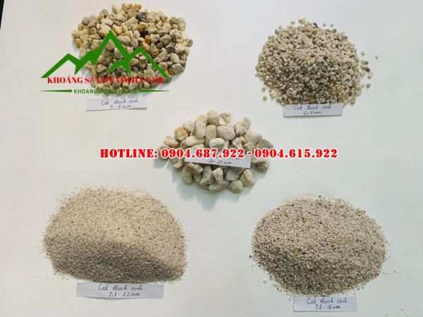các mẫu cát thạch anh bắn tàu