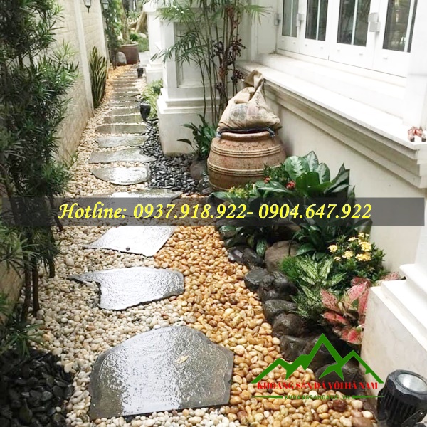 Sỏi tự nhiên sân vườn 