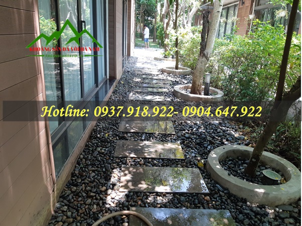 Sỏi đen tự nhiên sân vườn 