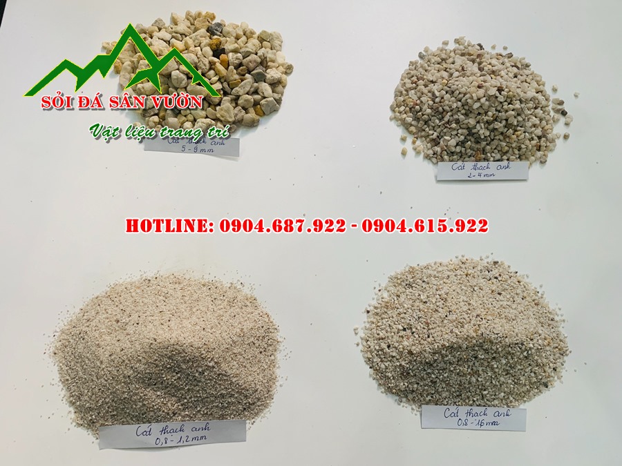 các mẫu cát thạch anh lọc nước