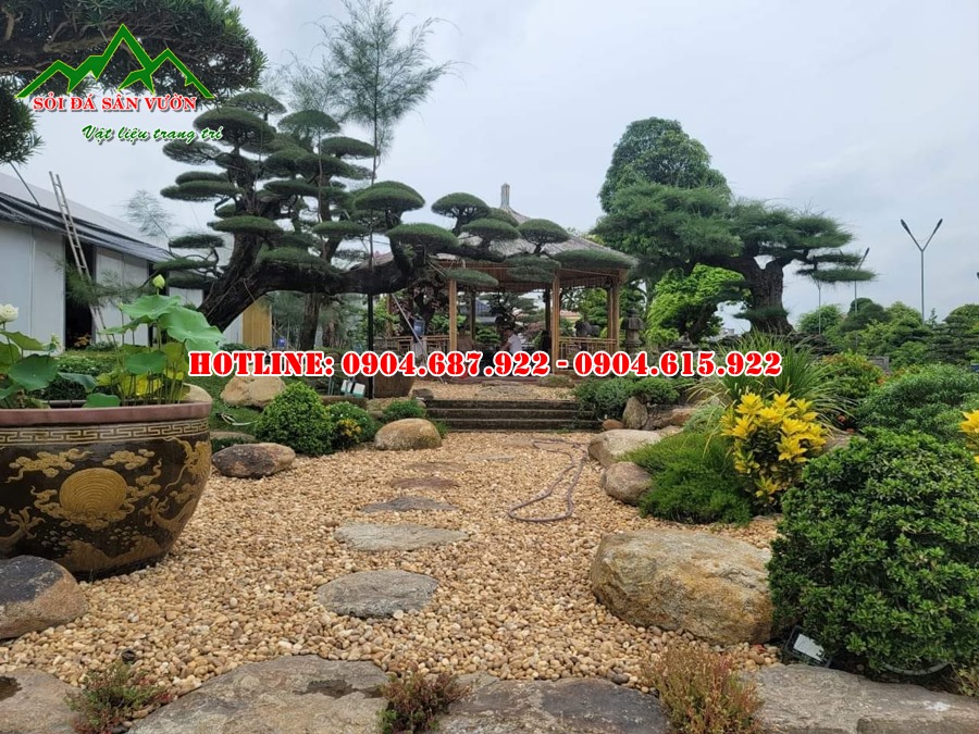 Cung cấp sỏi cuội rải lối đi sân vườn