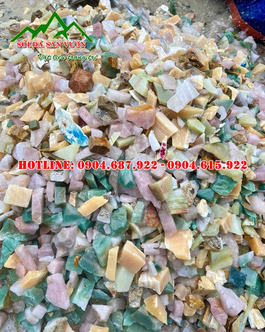 Bán vụn thạch anh thô ngũ sắc