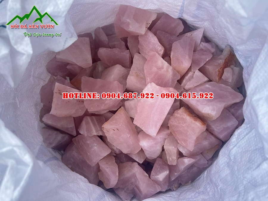 bán vụn thạch anh thô hồng