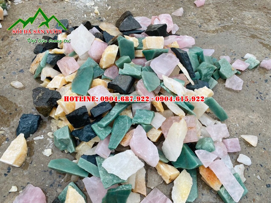 Vụn thạch anh thô ngũ sắc