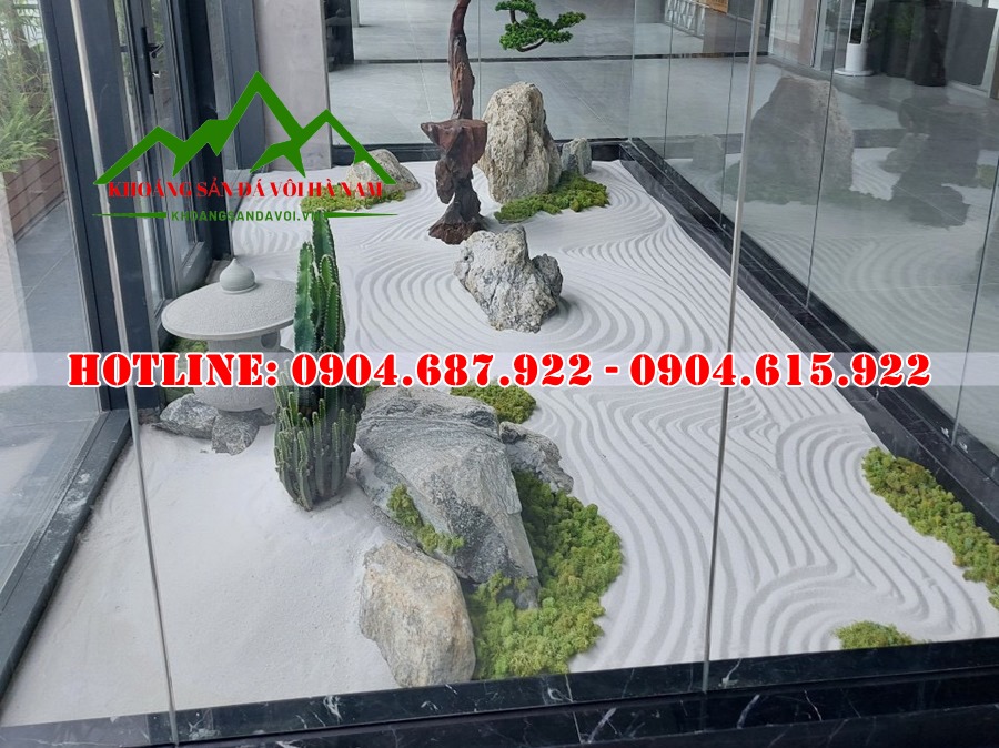 cát trắng làm tiểu cảnh